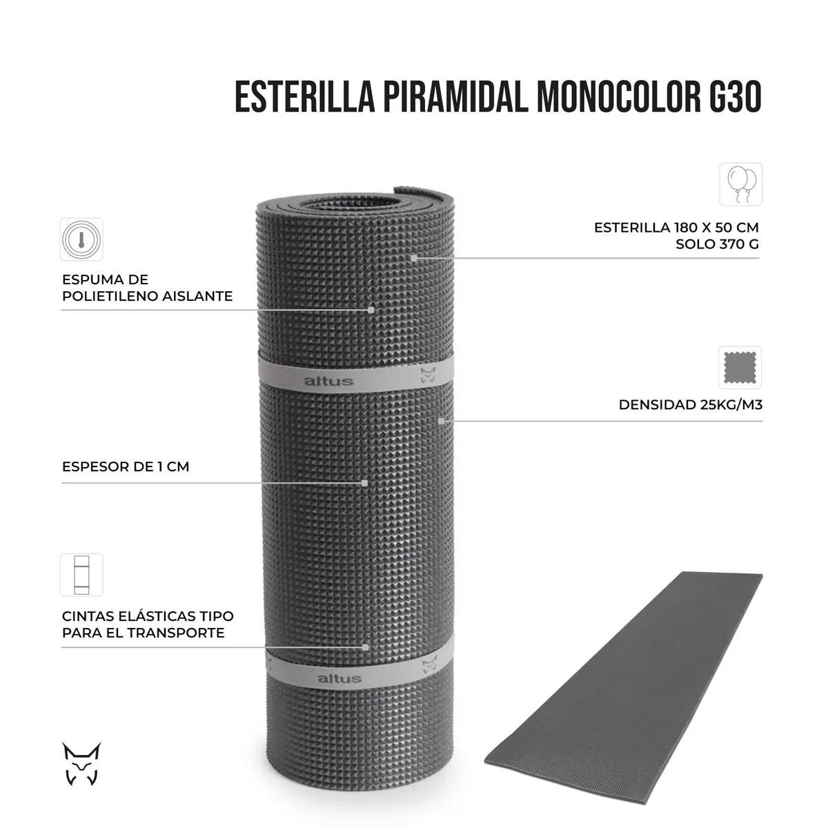 Altus Esterilla Piramidal Monocolor K30 para Camping foto 1