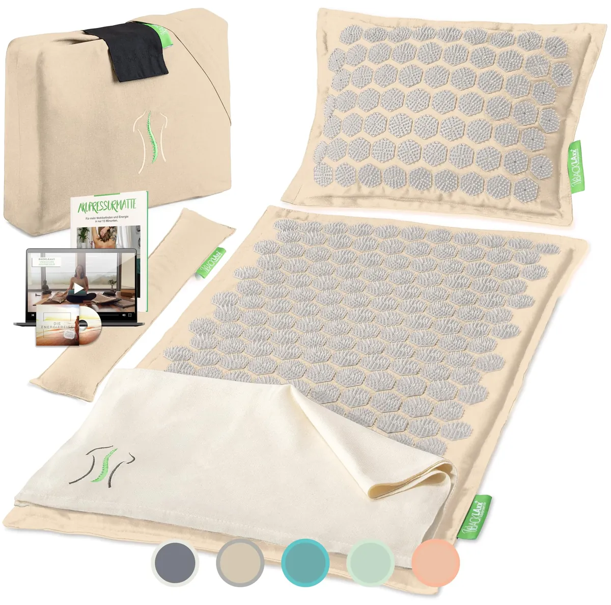 BACKLAXX® Esterilla de Acupresión con Almohada, Esterilla Masaje Espalda foto 7