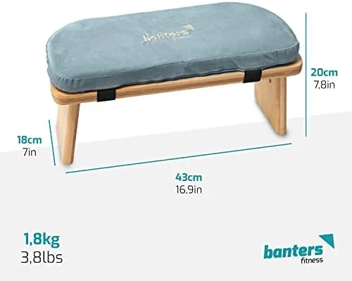 banters Banco de meditación - Hecho de bambú sólido - Taburete de meditación Plegable con cojín foto 3
