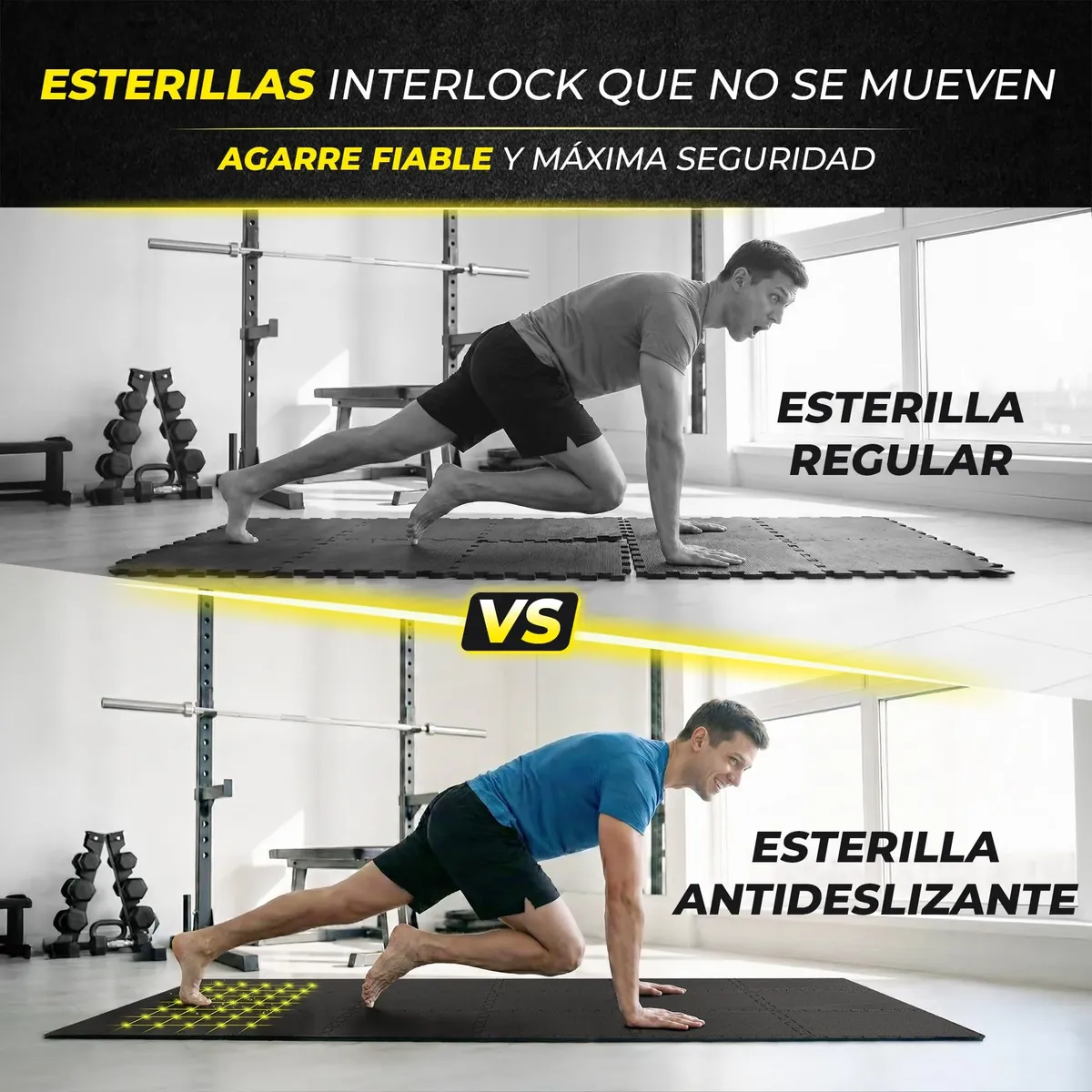 bemaxx Esterilla Fitness AntiSlipX - Alfombrilla Puzzle para Suelo Gimnasio foto 7