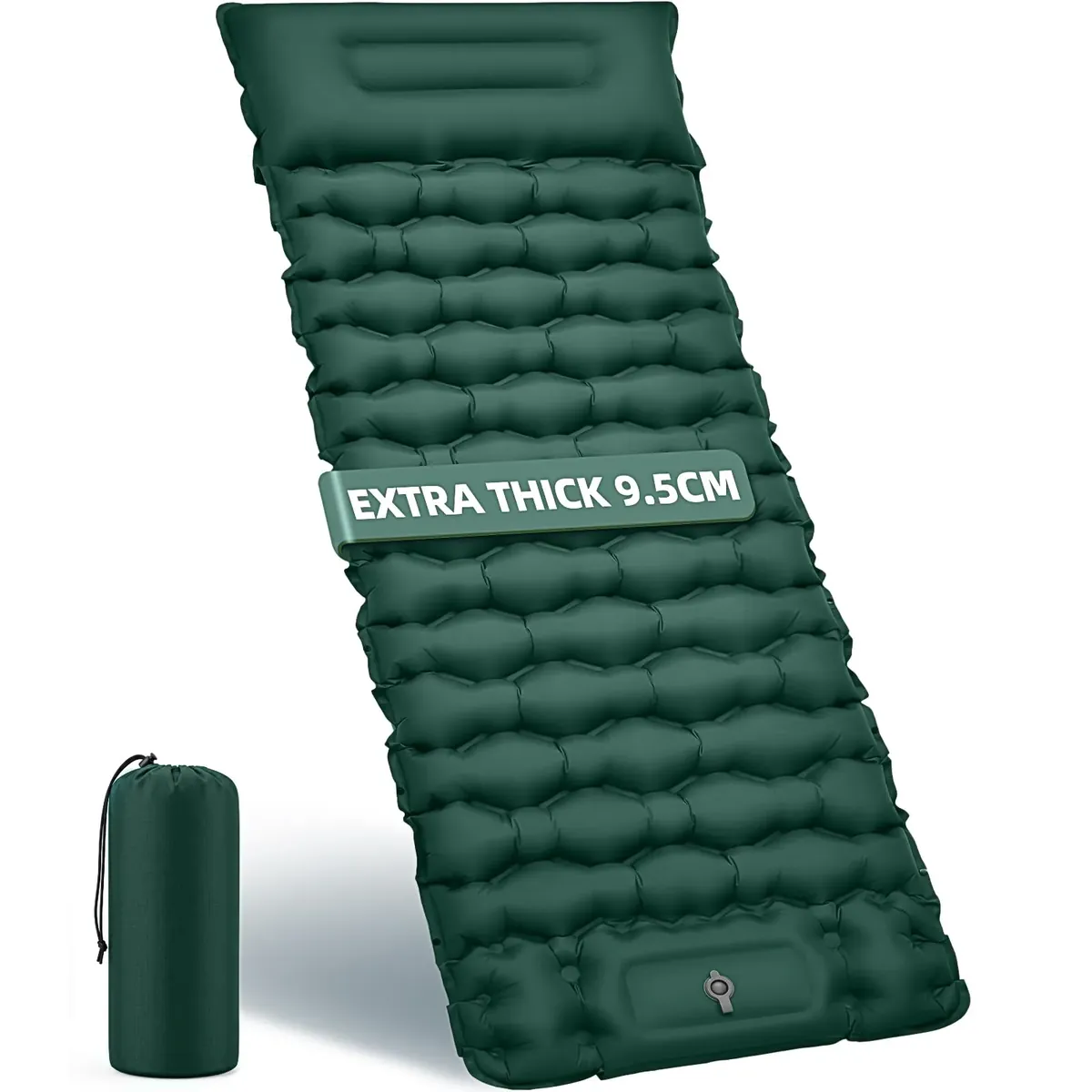 Colchoneta Camping para 2 personas 9,5 cm 204x130 cm Ultraligero portátil foto 7