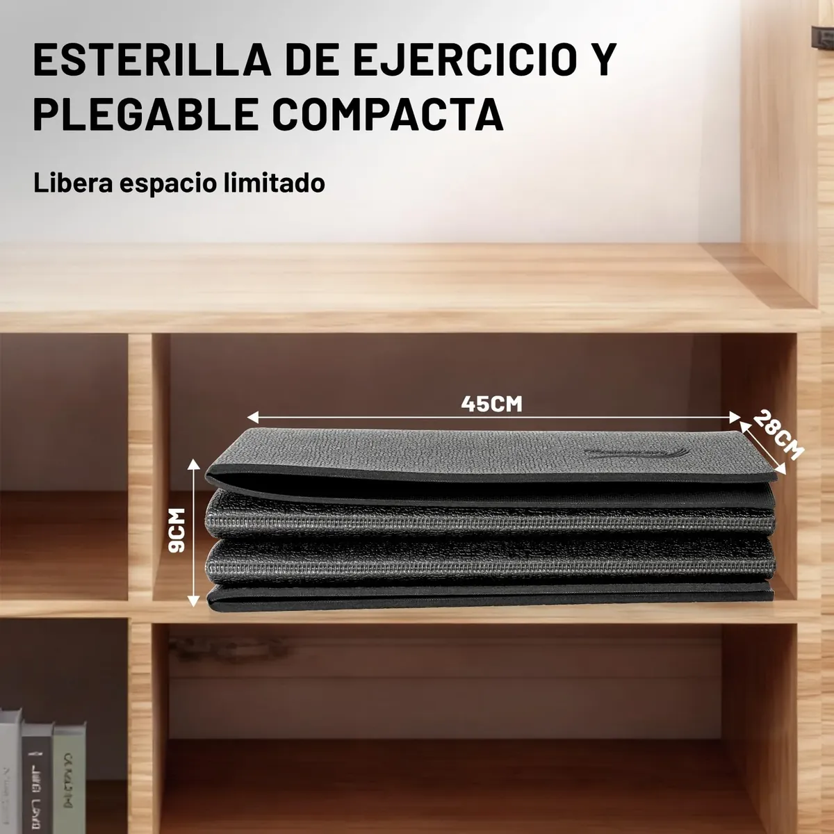 Esterilla de protección para Equipo de Ejercicio, Estera Fitness plegable 200*90cm, Suelo para gimnasio en casa 6mm para bicicletas estáticas, cinta de correr, Resistente Alfombrilla Protect foto 2