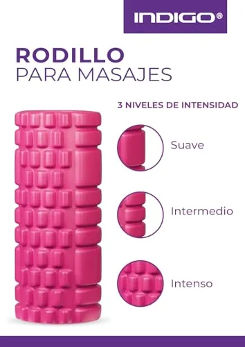 Foam Roller Rodillo Masaje Muscular Multiuso para Pilates Yoga Estiramientos Espalda Lumbar para Fisioterapia Rulo Fitness Automasaje Piernas y Entrenamiento Gimnasio 33x14 Rosa – INDIGO SPORTS foto 3