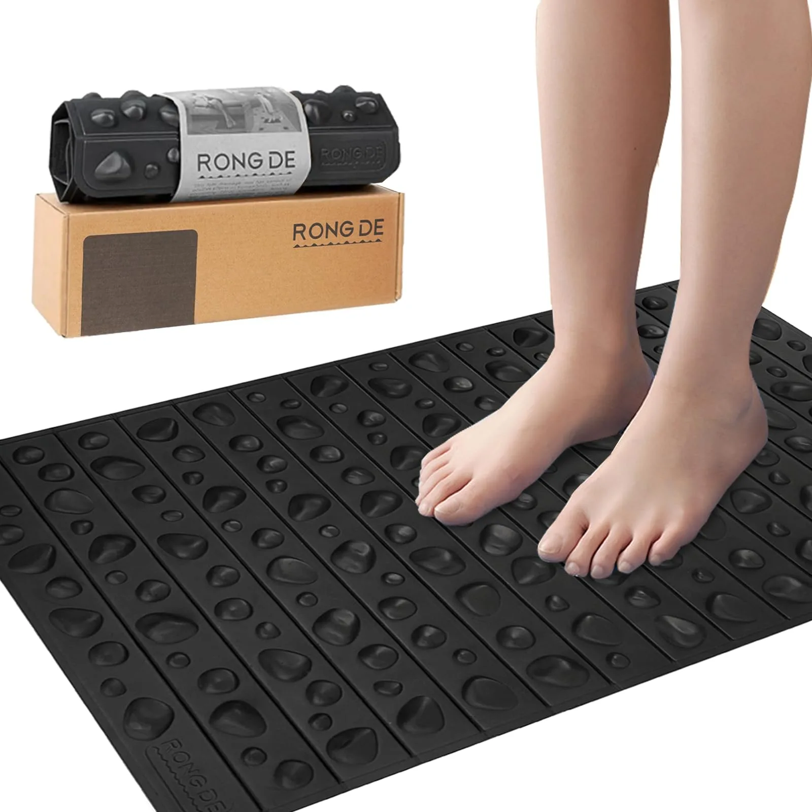 iLivin Alfombrilla Acupresión Pies 70x42cm Antifatiga Escritorio | Alfombra Masaje para Baño y Cocina Reflexología Podal Alivio Pie Dolor y Fatiga Regalo
