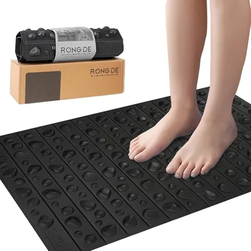 iLivin Alfombrilla Acupresión Pies 70x42cm Antifatiga Escritorio | Alfombra Masaje para Baño y Cocina Reflexología Podal Alivio Pie Dolor y Fatiga Regalo foto 1