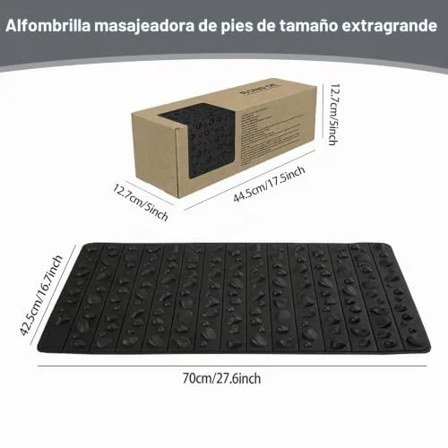 iLivin Alfombrilla Acupresión Pies 70x42cm Antifatiga Escritorio | Alfombra Masaje para Baño y Cocina Reflexología Podal Alivio Pie Dolor y Fatiga Regalo foto 3