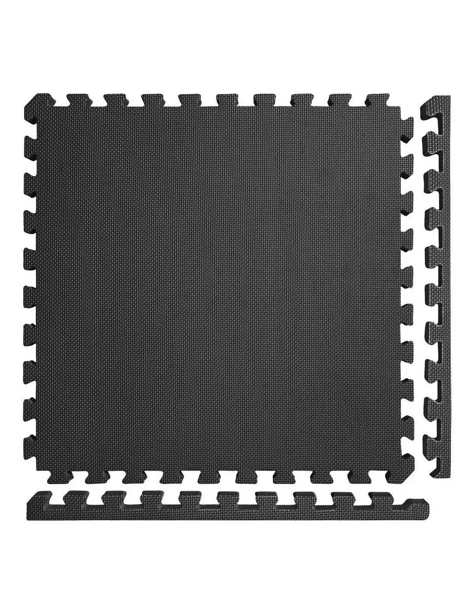 JARDIN202 - Esterilla Puzzle para Suelos de Gimnasio y Fitness | Negro | Protección de Goma Espuma, tatami puzzle Expandible 4 uds 60x60cm foto 1