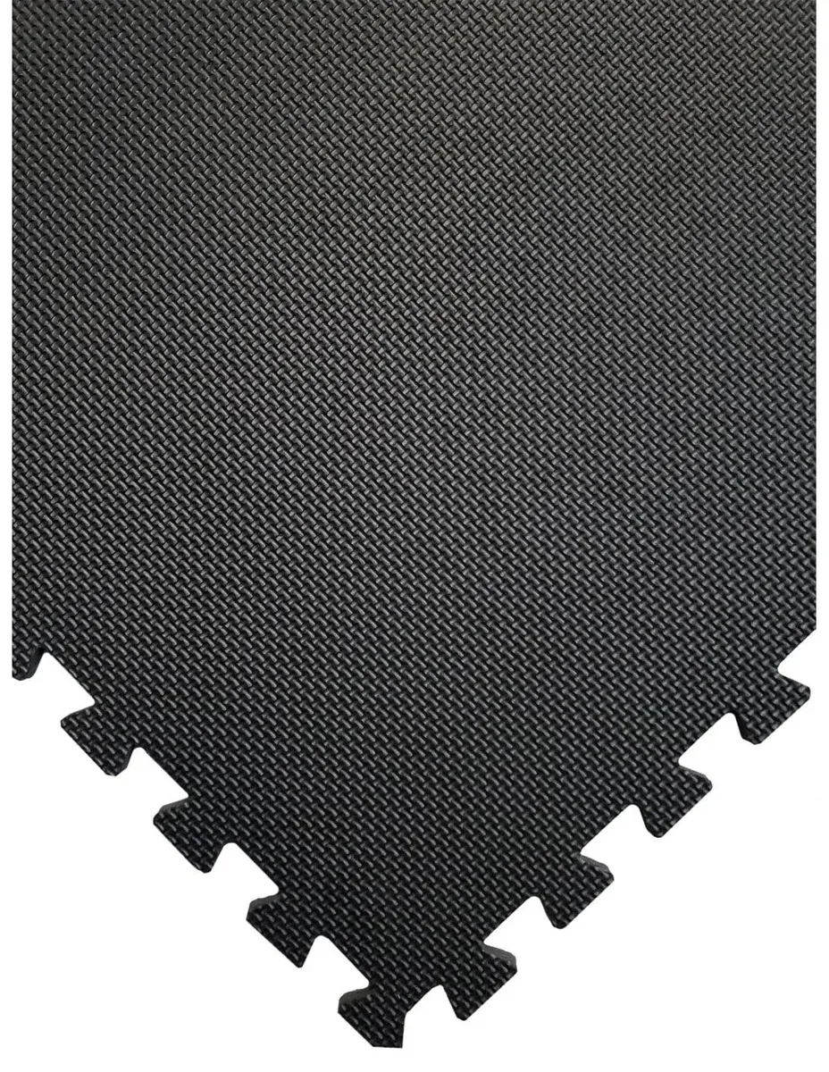 JARDIN202 - Esterilla Puzzle para Suelos de Gimnasio y Fitness | Negro | Protección de Goma Espuma, tatami puzzle Expandible 4 uds 60x60cm foto 4