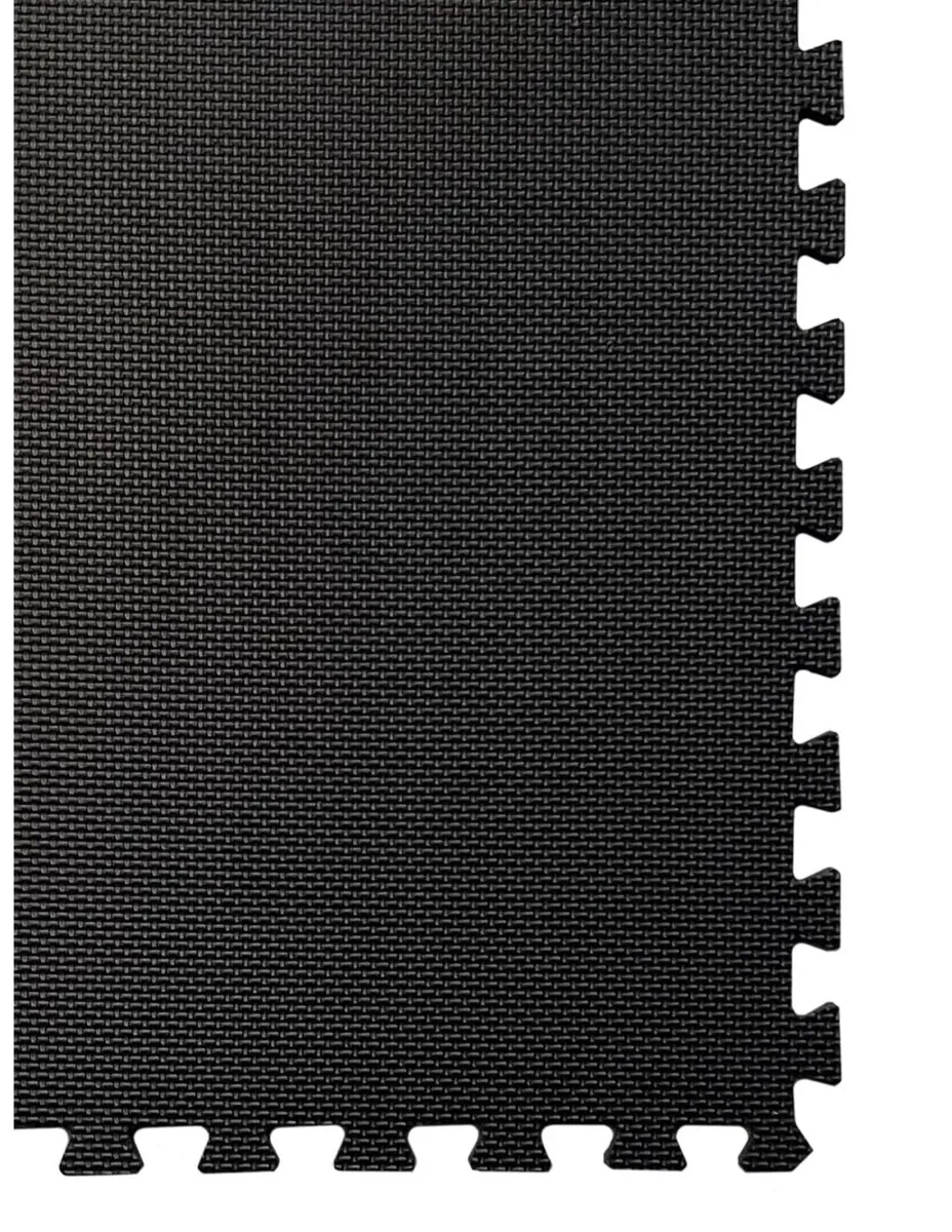 JARDIN202 - Esterilla Puzzle para Suelos de Gimnasio y Fitness | Negro | Protección de Goma Espuma, tatami puzzle Expandible 4 uds 60x60cm foto 5