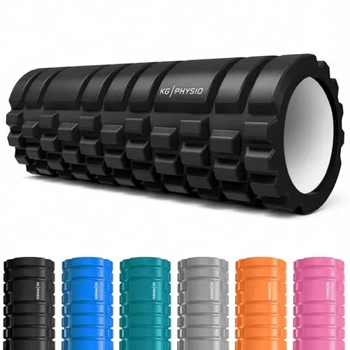 KG Physio Foam Roller - Rodillo Masaje Muscular para Piernas, Espalda y Brazos - Rulo Masaje Muscular Ultraligero Esencial para Liberar Tensiones Musculares - 33x12cm Rodillo Pilates foto 1