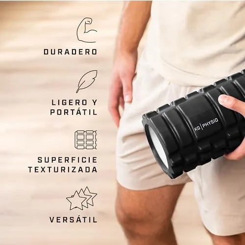 KG Physio Foam Roller - Rodillo Masaje Muscular para Piernas, Espalda y Brazos - Rulo Masaje Muscular Ultraligero Esencial para Liberar Tensiones Musculares - 33x12cm Rodillo Pilates foto 2