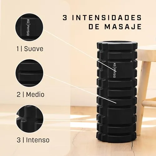 KG Physio Foam Roller - Rodillo Masaje Muscular para Piernas, Espalda y Brazos - Rulo Masaje Muscular Ultraligero Esencial para Liberar Tensiones Musculares - 33x12cm Rodillo Pilates foto 4