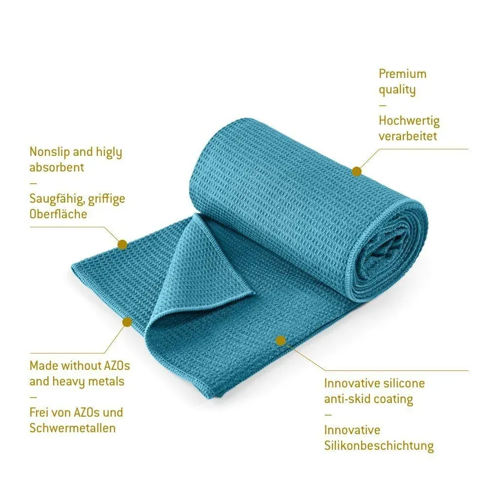 Lotuscrafts Toalla Yoga Antideslizante Grip - Antideslizante y de Secado Rápido - Manta Antideslizante - Microfibra Deporte - Toalla de Yoga para Hot Yoga [183 x 61 cm] foto 3