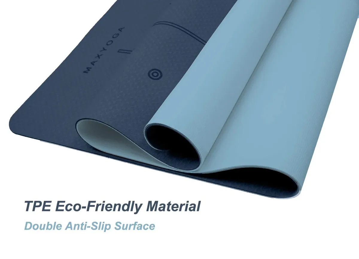 MaxDirect Esterilla Yoga con Sistema de Alineación y Marcados. Colchoneta Yoga Mat Antideslizante y Ligera de Material Ecológico TPE. Tamaño Ideal 183cm x 61cm x 6mm. foto 2