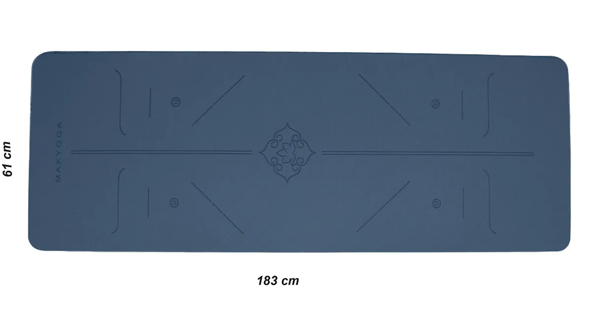 MaxDirect Esterilla Yoga con Sistema de Alineación y Marcados. Colchoneta Yoga Mat Antideslizante y Ligera de Material Ecológico TPE. Tamaño Ideal 183cm x 61cm x 6mm. foto 3