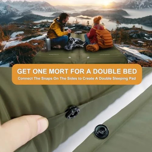 Origem Esterilla Camping Autoinflable 14cm, Colchón Hinchable con Almohada | Colchoneta camping para dormir, individual colchon inflable de aire ultraligera para tienda, playa, viajes y exteriores foto 6