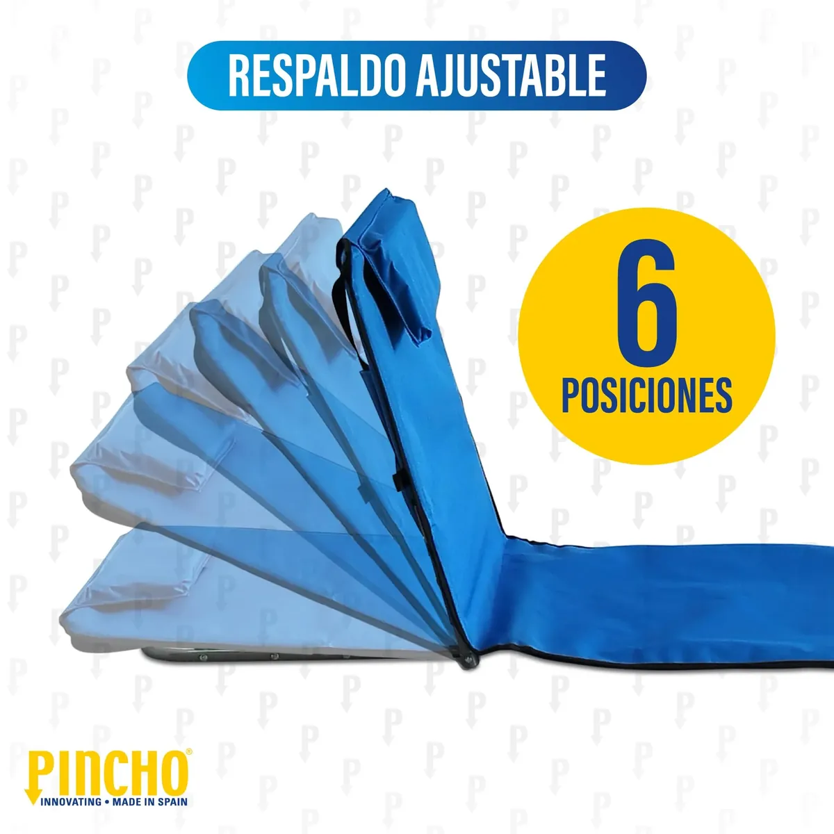 Pincho Esterilla de Playa Plegable con Respaldo Ajustable – Tumbona Portátil Ligera para Camping, Jardín y Piscina – Alfombra de Playa con Respaldo Ergonómico y Fácil Transporte (Turquesa) foto 3