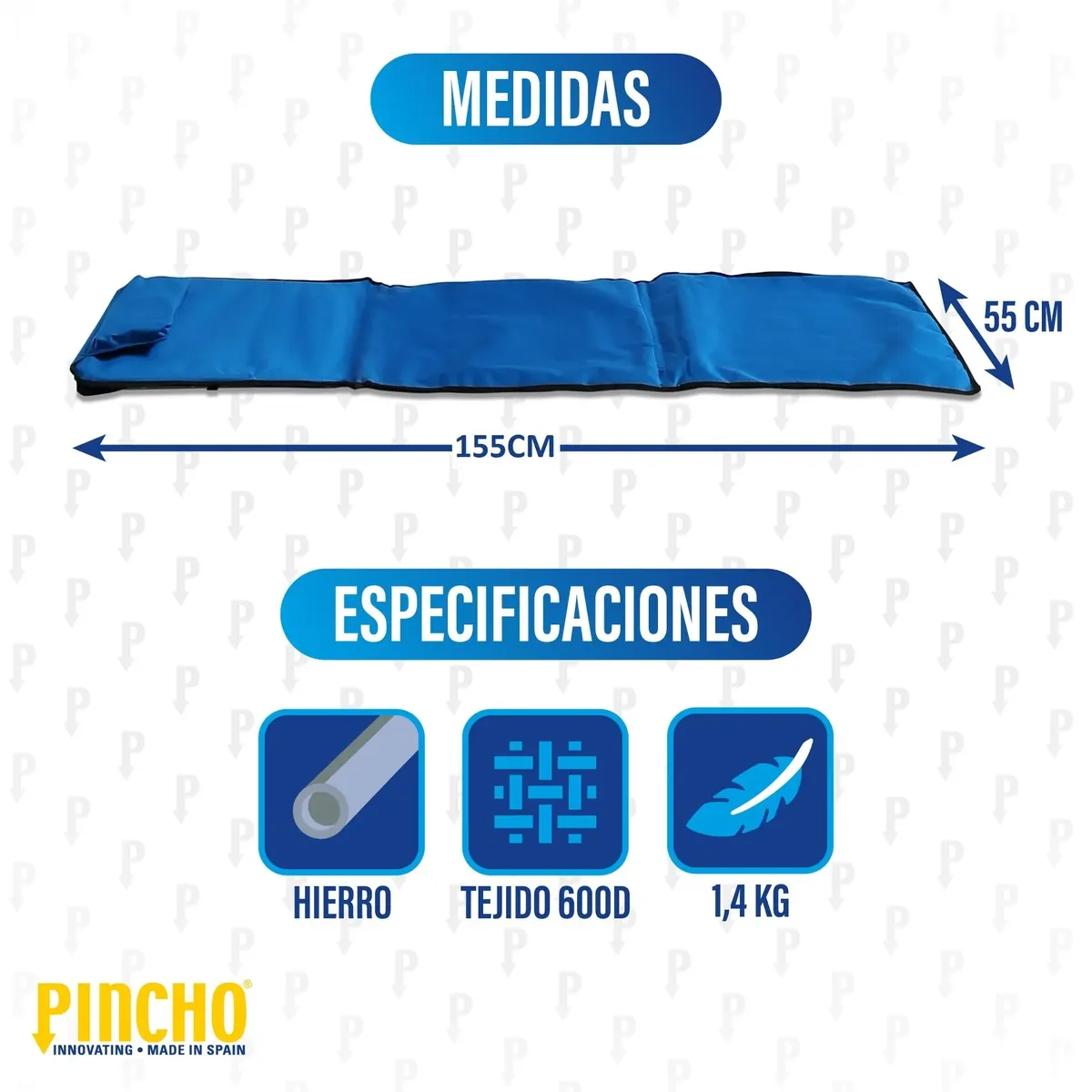 Pincho Esterilla de Playa Plegable con Respaldo Ajustable – Tumbona Portátil Ligera para Camping, Jardín y Piscina – Alfombra de Playa con Respaldo Ergonómico y Fácil Transporte (Turquesa) foto 4