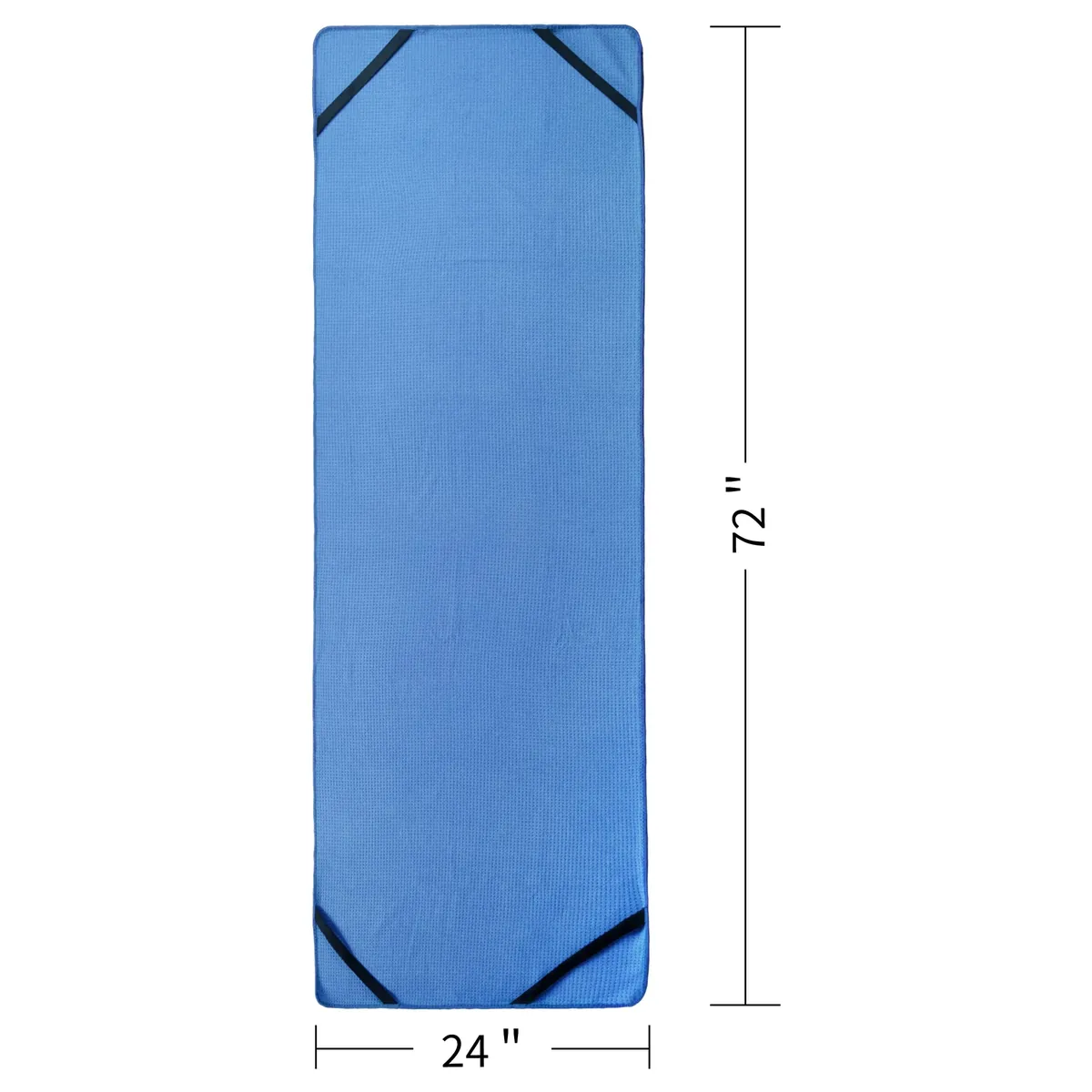 Polyte - Toalla Yoga Antideslizante, Toalla de Microfibra para Hot Yoga con Agarre de Silicona y Bandas Elásticas para un Ajuste Seguro, 61 x 183 cm foto 2