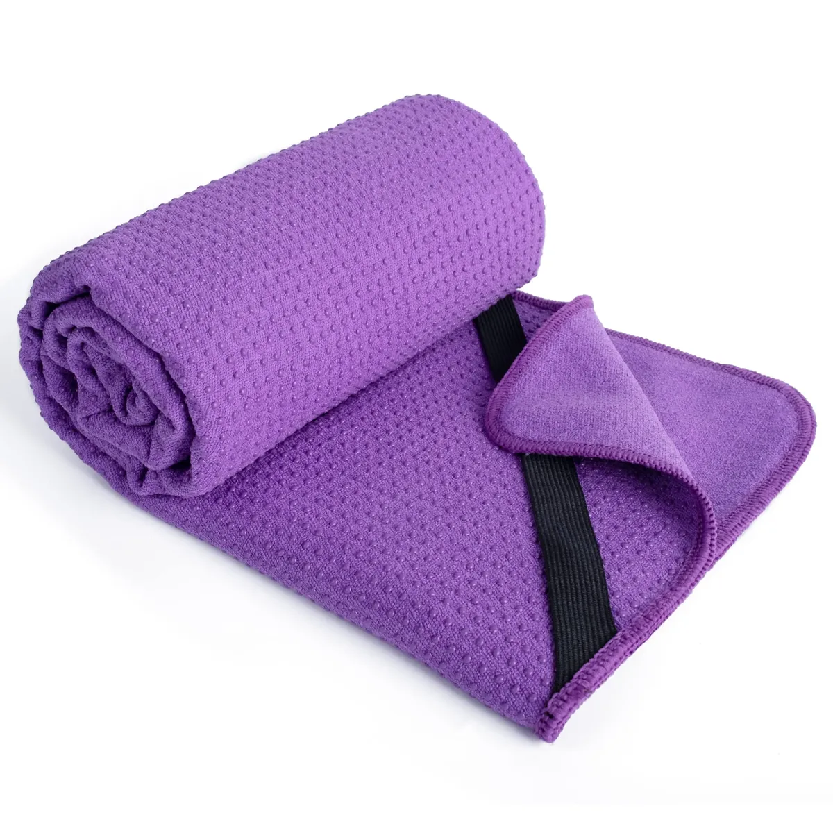Polyte - Toalla Yoga Antideslizante, Toalla de Microfibra para Hot Yoga con Agarre de Silicona y Bandas Elásticas para un Ajuste Seguro, 61 x 183 cm foto 7