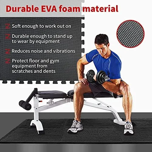 PROIRON Esterilla Puzzle de Fitness Alfombra EVA Espuma para Máquinas de Deporte y Gimnasios 60 x 60 x 1.2 cm (6 Piezas) foto 6