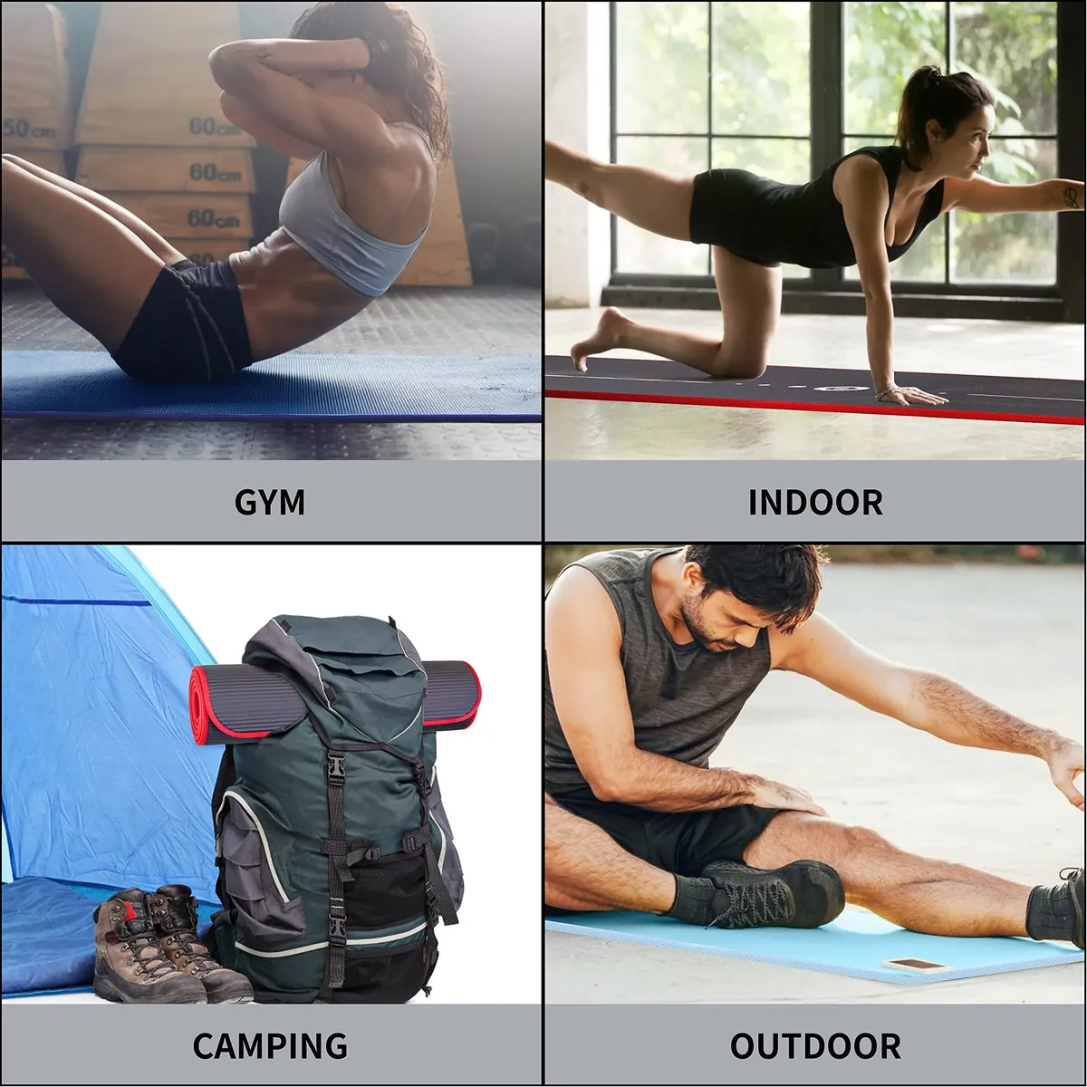PROIRON Esterilla Yoga,Grosor 10/15mm,Ideal para Ejercicio,183x66/61cm foto 6