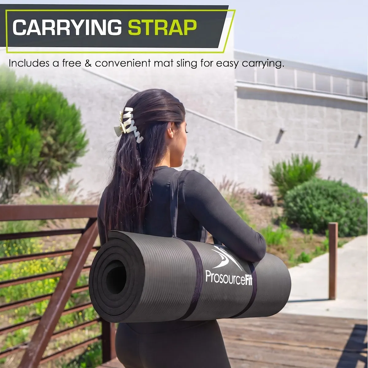 ProsourceFit Extra Thick Yoga and Pilates Mat ½” (13mm) or 1" (25mm), 71-inch Long High Density Exercise Mat with Comfort Foam and Carrying Strap foto 3