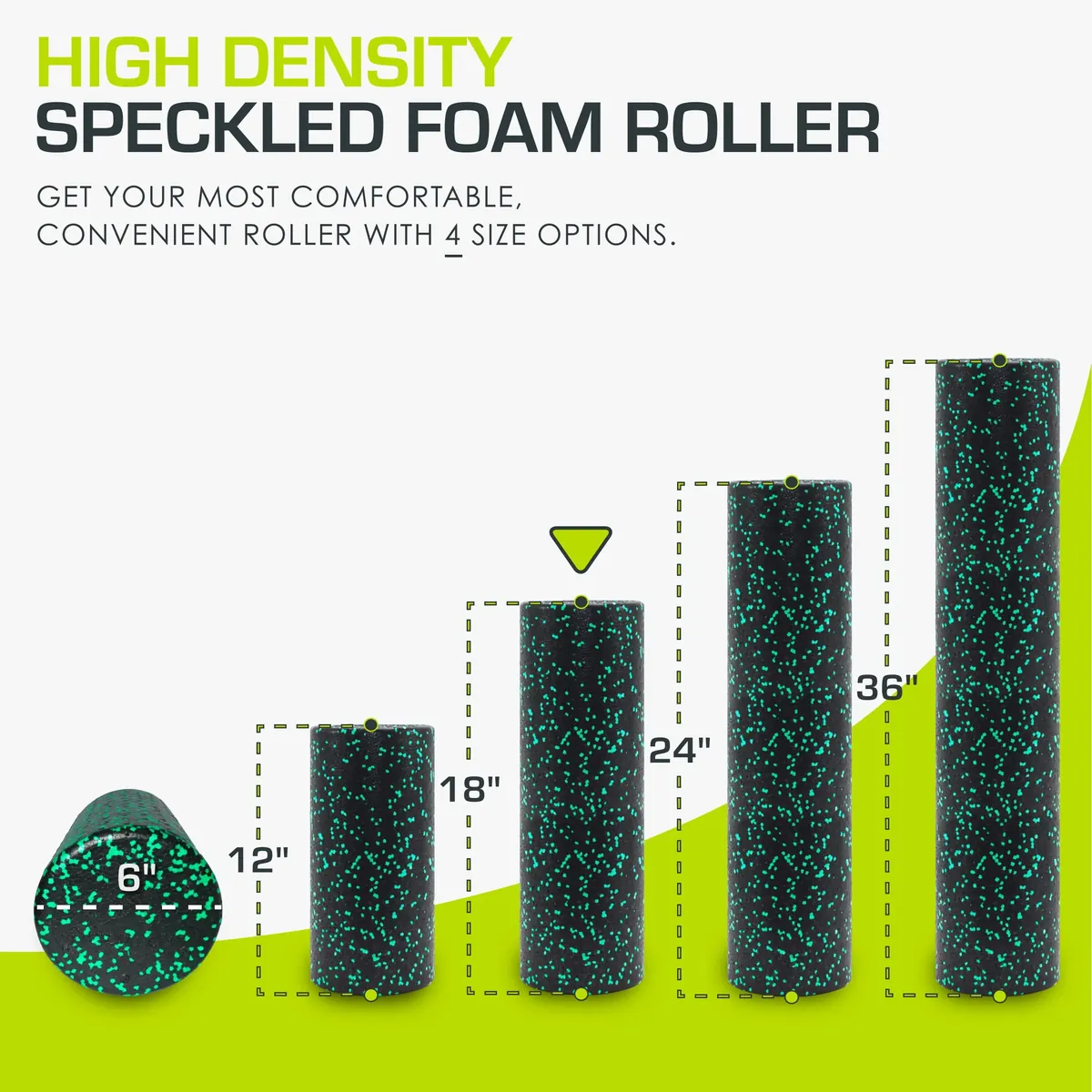 ProsourceFit High Density Foam Rollers 36, 24, 18, 12- inches long. Firm Full Body Athletic Massage Tool for Back Stretching, Yoga, Pilates, Post Workout Muscle Recuperation. Speckled and Solid Colors foto 1