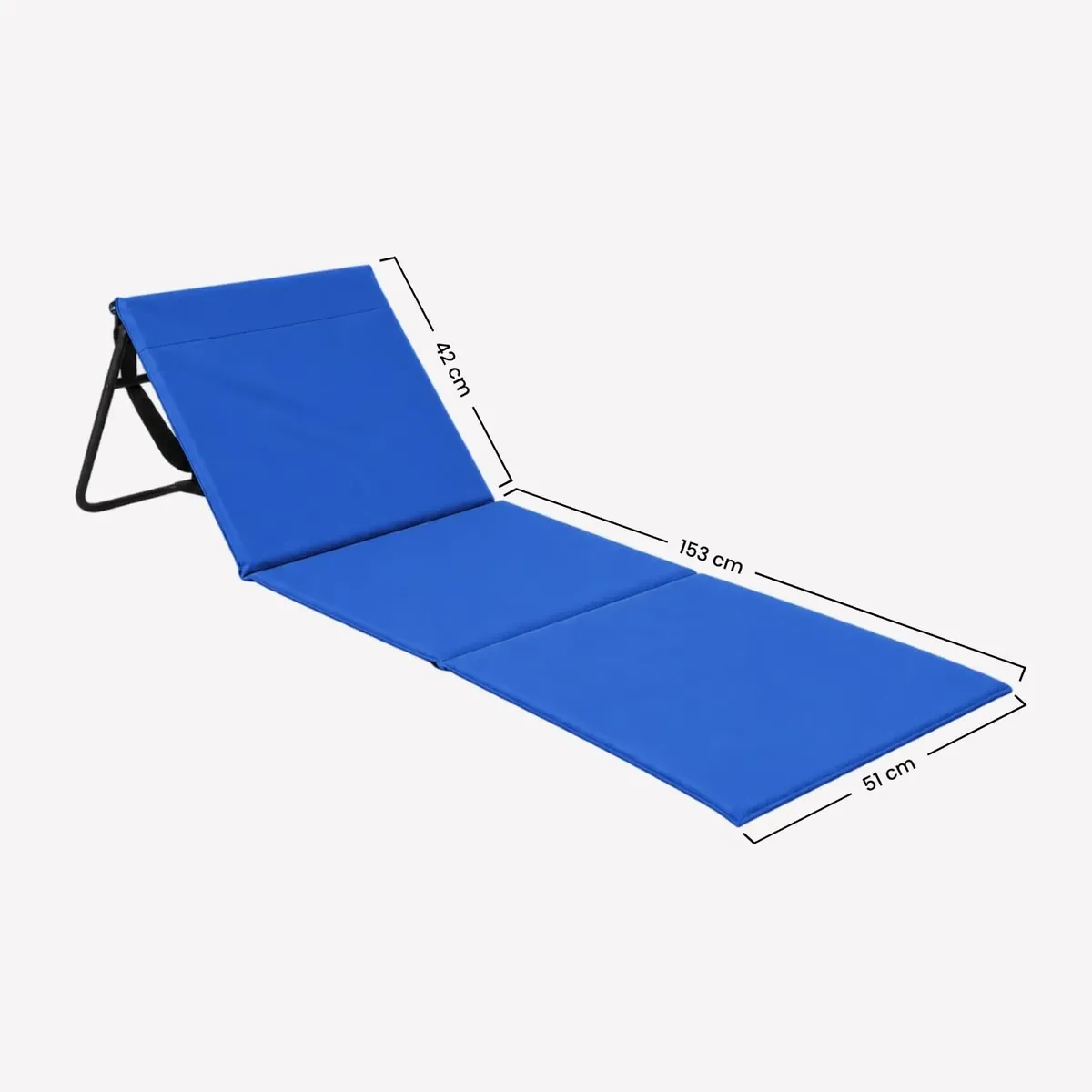 THINIA HOME - Esterilla Plegable de Playa Acolchada con Respaldo, Acero y Tela Oxford, Impermeable, Secado Rápido, Diseño Portátil, Bolsillo Trasero, Asa de Transporte foto 5