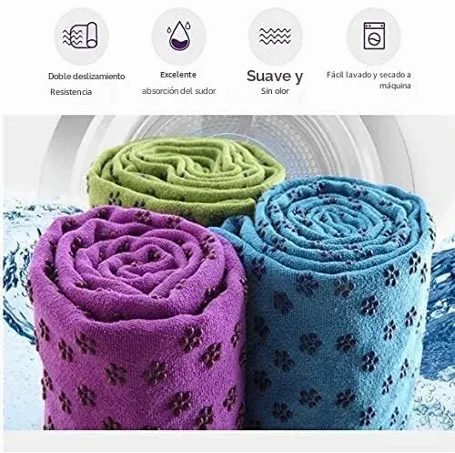 Toalla de Yoga - Antideslizante - Agarre húmedo - Microfibra Esterilla - 183 * 61cm foto 1