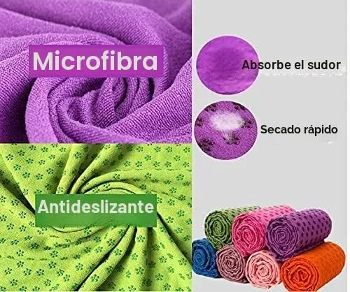 Toalla de Yoga - Antideslizante - Agarre húmedo - Microfibra Esterilla - 183 * 61cm foto 4
