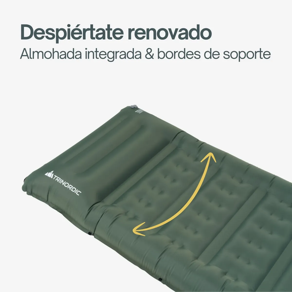 Trinordic Colchon Hinchable Grueso Camping - 12 cm Extra Grueso y Ancho con Bomba de Pie y Almohada - Esterilla de Camping Ligera para Viajes de Aventura al Aire Libre, Senderismo y Bikepacking foto 4