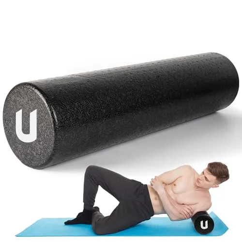 unycos - Rodillo de Espuma EPP para Masaje Muscular, 60x15 cm, Negro | Ligero y Resistente, Soporta hasta 200 kg para Yoga, Pilates, Equilibrio, Espalda, Tonificación y Rehabilitación foto 1