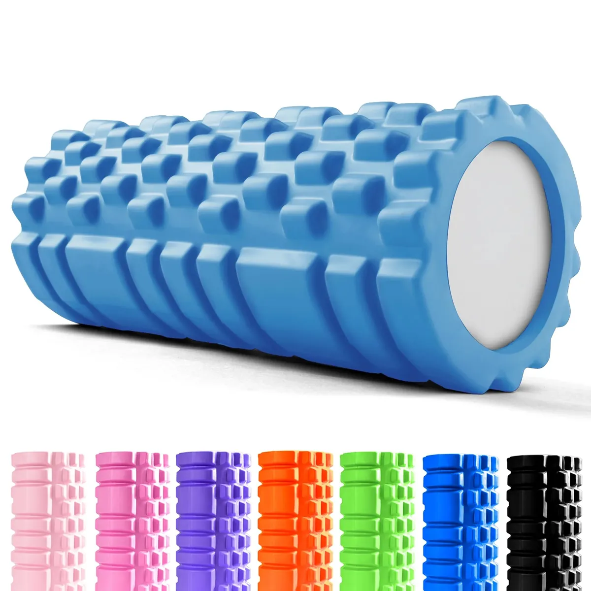 unycos - Rodillo para Masajes Musculares 33x14 cm, Azul Claro