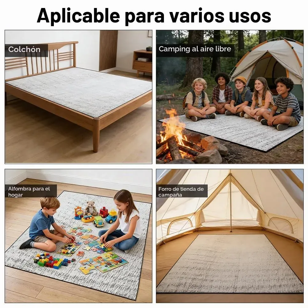 Vicloon Esterilla Aislante De Aluminio Esterilla Camping,Esterilla Aislante de lámina de Aluminio,Alfombra de Suelo Ultraligera Plegable,Resistente al Agua Picnic Espuma Eva Plegable foto 6
