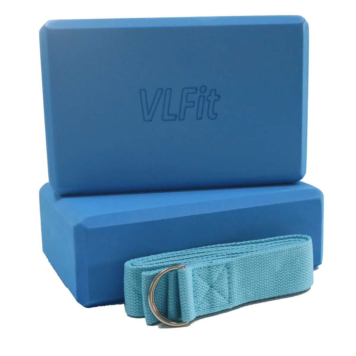 VLFit de 2 bloques de yoga y 1 Correa para Yoga,Bloque De Espuma Eva De Alta Densidad Yoga Block Pilates Accesorios Yoga para Pilates Y Ejercicios De Yoga foto 3