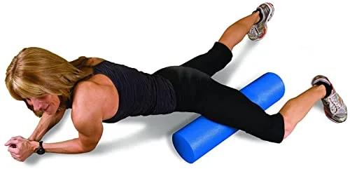 VLFit Rodillo de Masaje de Espuma de Fisioterapia, para Pilates, Yoga, Fitness, Gimnasio, recuperación de Dolores musculares - elección de Colores (Azul, Violeta, Rosa, Negro) 45cm x 15cm foto 1