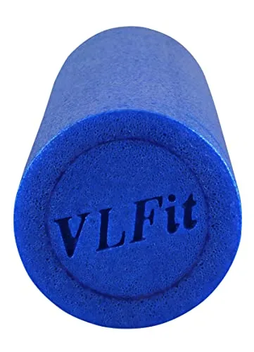 VLFit Rodillo de Masaje de Espuma de Fisioterapia, para Pilates, Yoga, Fitness, Gimnasio, recuperación de Dolores musculares - elección de Colores (Azul, Violeta, Rosa, Negro) 45cm x 15cm foto 2
