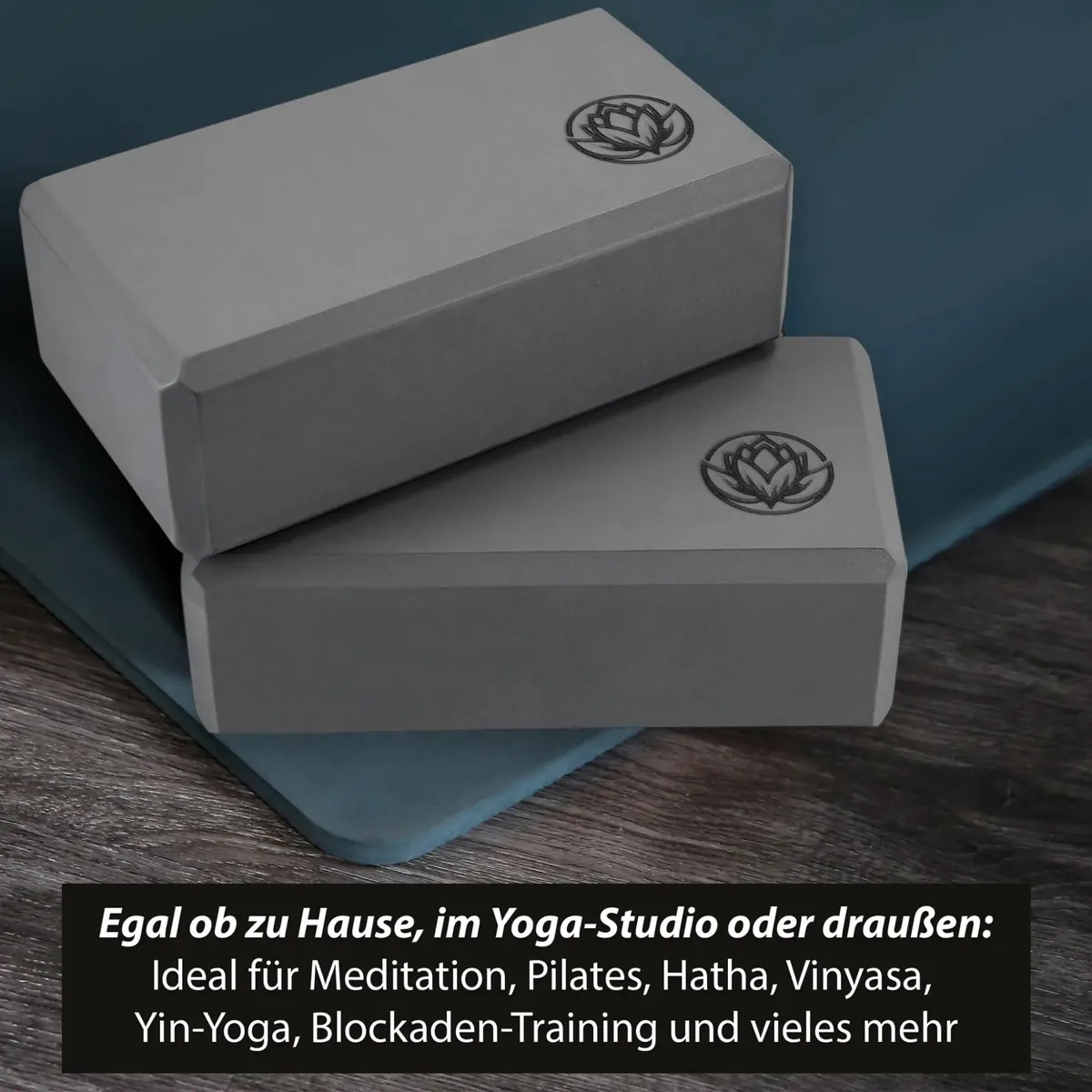 VonBueren 2x bloque yoga de EVA yoga block Ladrillo yoga 22x12x7,5 cm foto 3