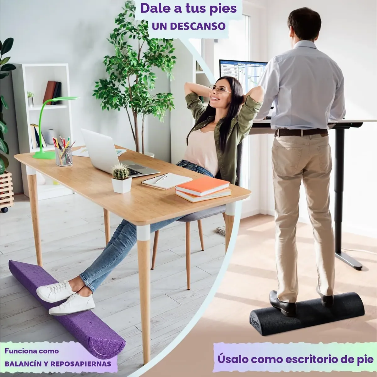 Yes4All Rodillo de Espuma Media Caña de Alta Densidad EPP para Espalda, Rodillo de Ejercicio para Yoga, Pilates y Estiramientos - 30, 45, 60, 90 cm foto 4