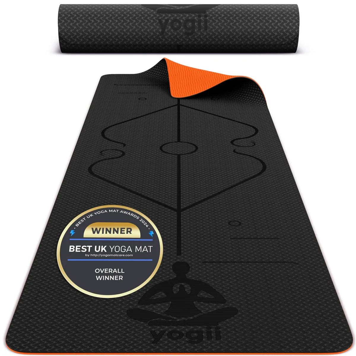 Yogii Esterilla de Yoga 6 mm Antideslizante TPE Líneas de Alineación foto 3