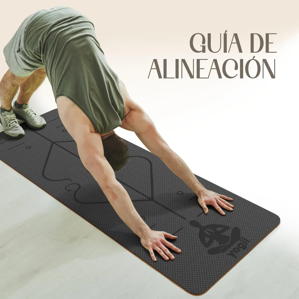 Yogii Esterilla de Yoga 6 mm Antideslizante TPE Líneas de Alineación foto 4
