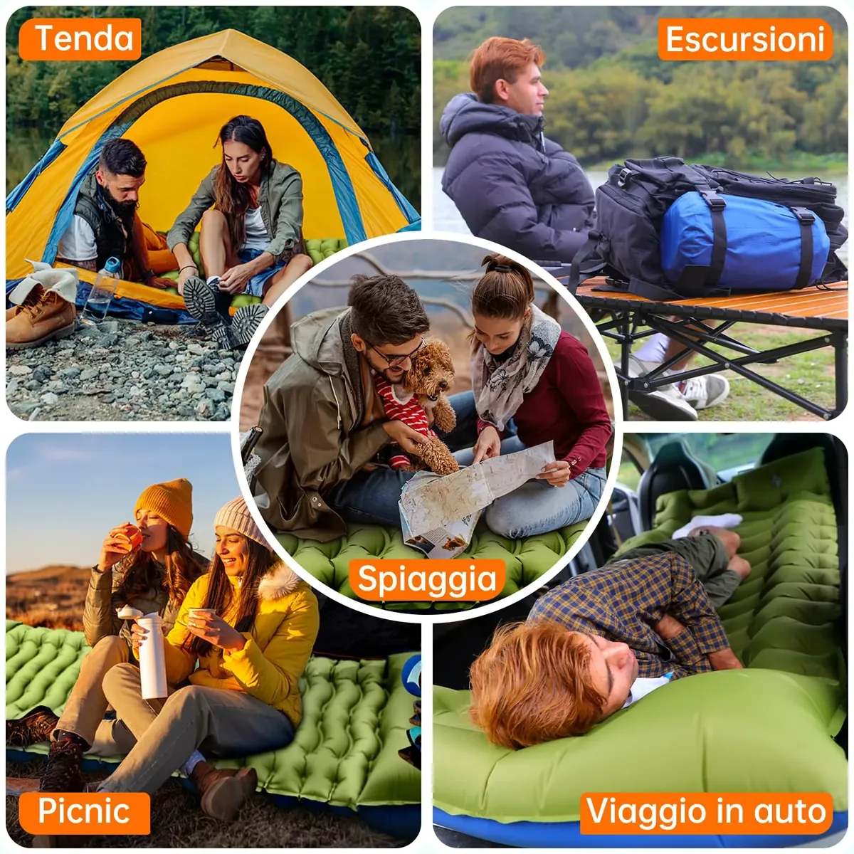 Yuzonc Colchoneta Camping, Ultraligero de Colchoneta Hinchable Camping, Colchonetas para Dormir Portátil para Acampada al Aire Libre, Senderismo y Tienda de Campaña foto 5