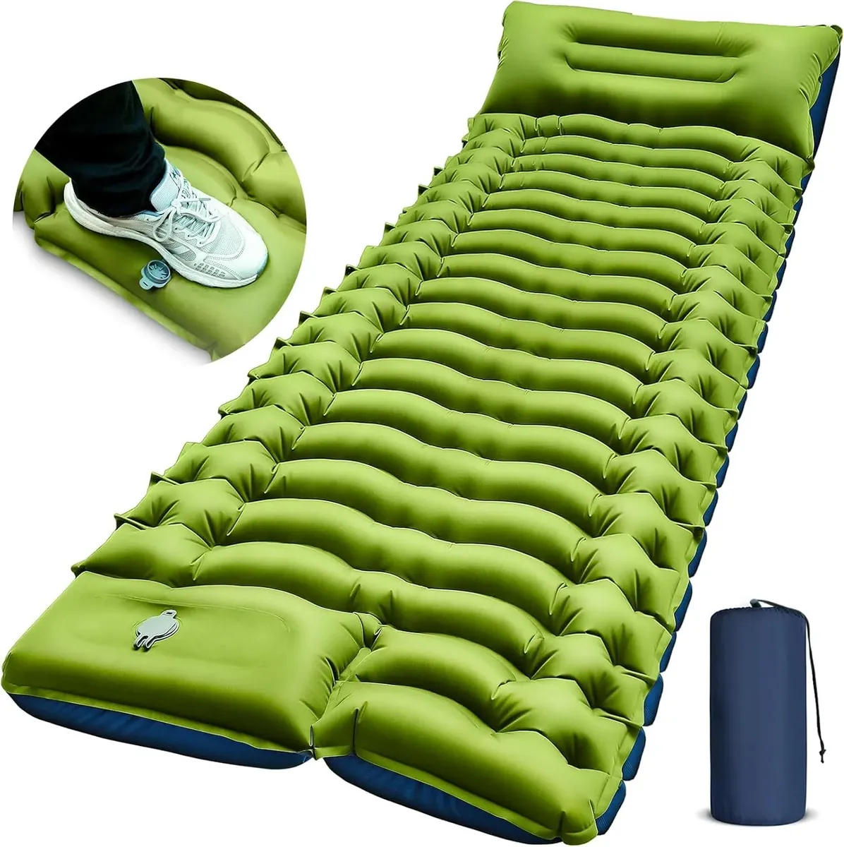 Yuzonc Colchoneta Camping, Ultraligero de Colchoneta Hinchable Camping, Colchonetas para Dormir Portátil para Acampada al Aire Libre, Senderismo y Tienda de Campaña foto 7