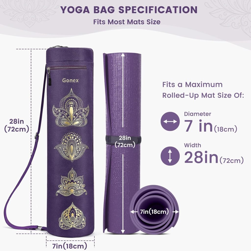 Detalle de la cremallera y materiales resistentes de la Bolsa para Esterilla de Yoga Gonex.