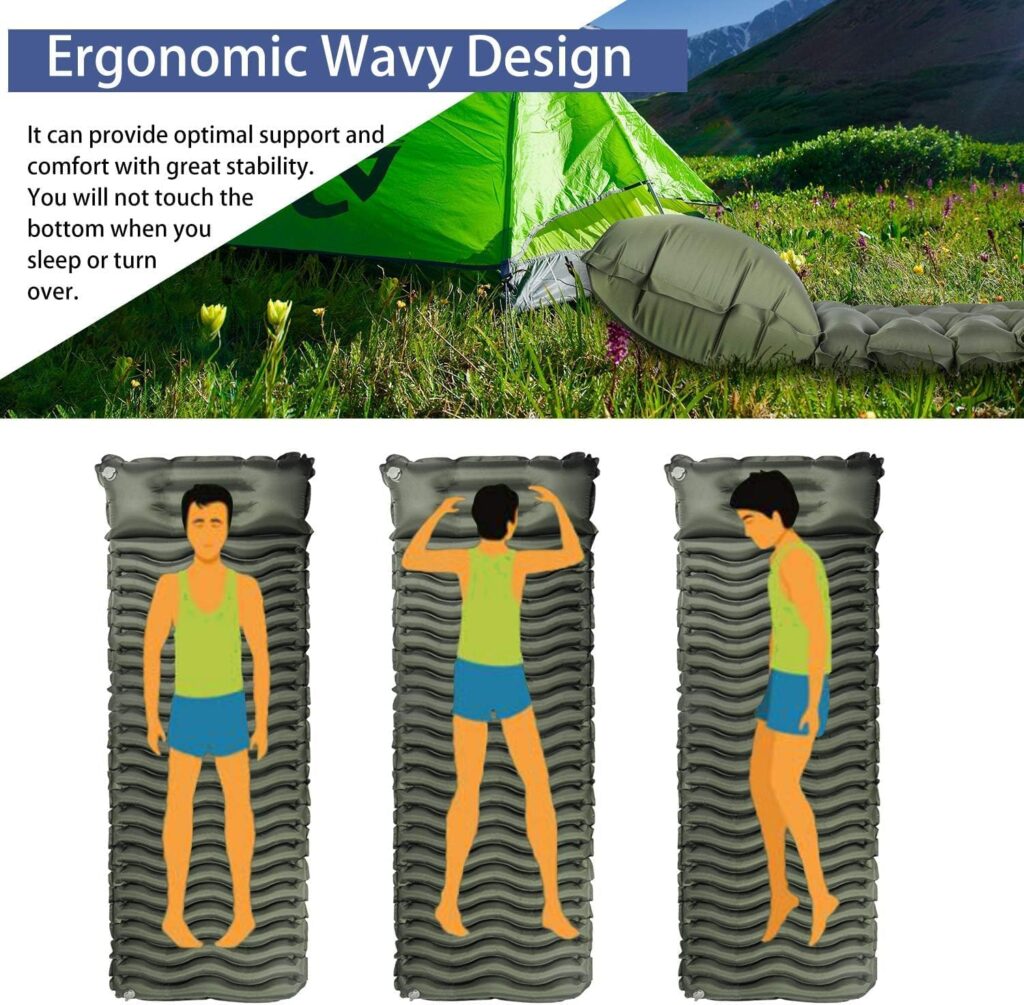 Explora sin sacrificar el confort con la Esterilla Inflable Unigear para Camping, ideal para dormir bien en cualquier terreno.
