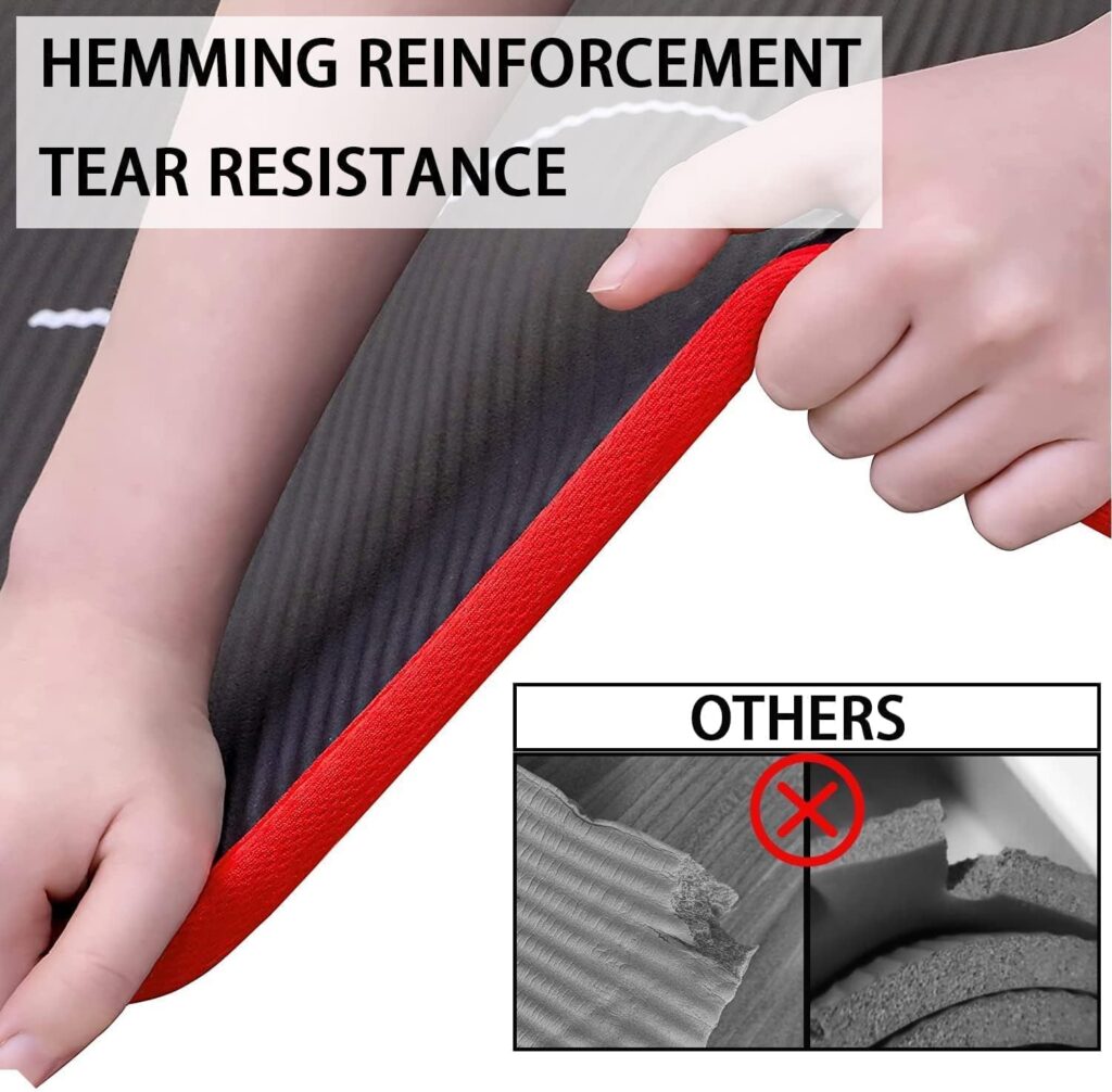 Detalle del material antideslizante y acolchado de la Esterilla de Pilates Proiron para mayor confort.