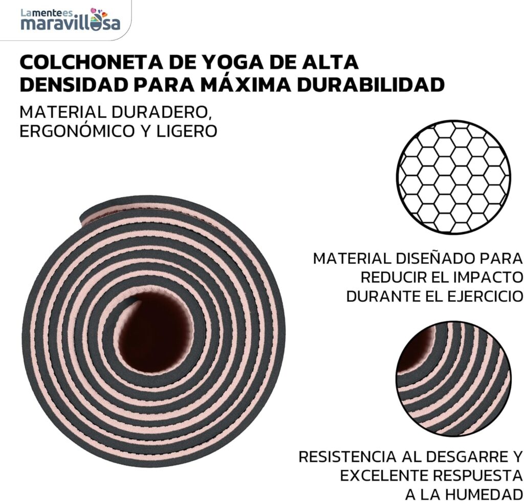 Detalle de la textura antideslizante de la Esterilla de Fitness La Mente es Maravillosa.