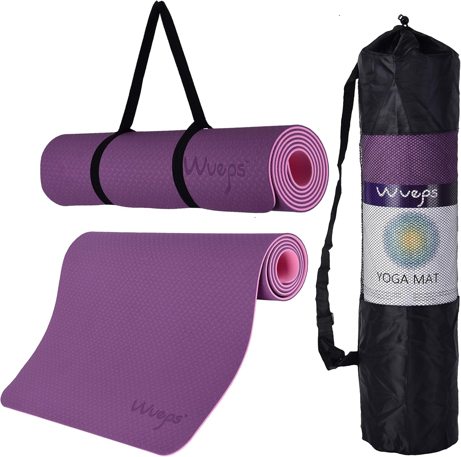Esterilla de Pilates Wueps extendida para una sesión de pilates en casa.