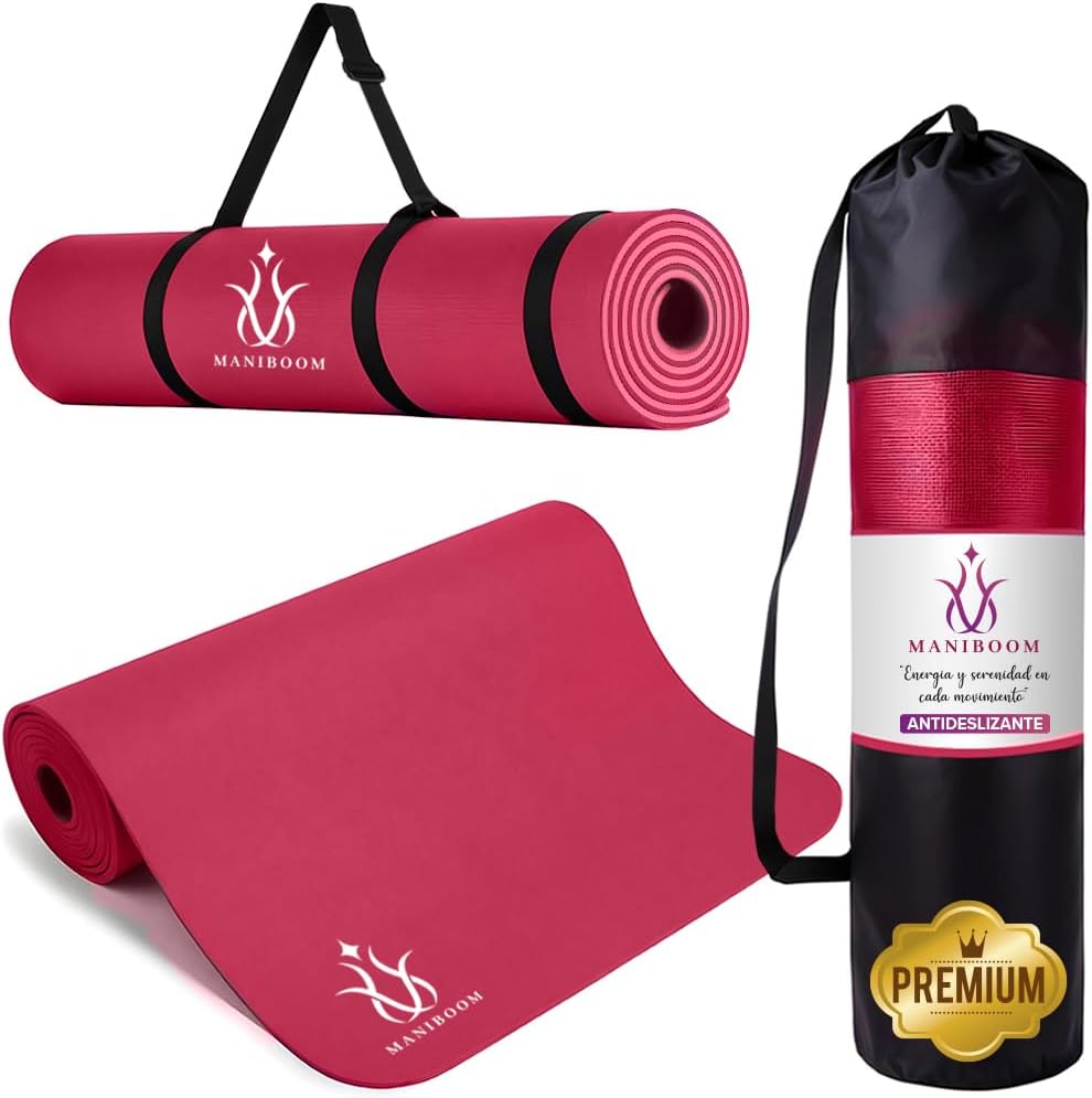 Esterilla de Pilates Maniboom extendida en un estudio de pilates moderno.